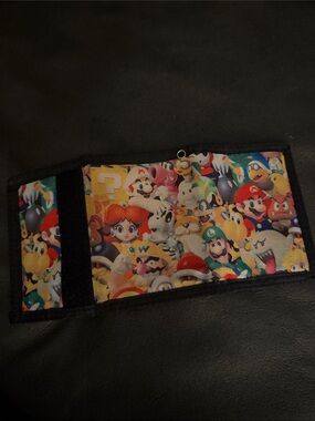 Nintendo Multicolor Super Mario Characters Tri-Fold Wallet